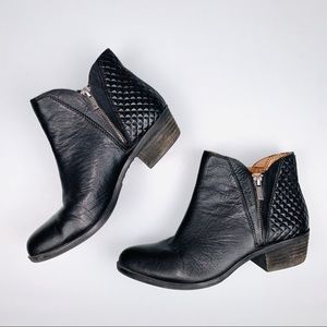 Lucky Brand Women’s Leather Ankle Boots Quilted